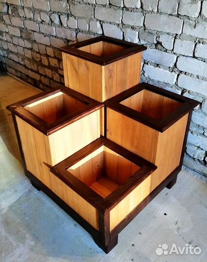 Кашпо садовое деревянное