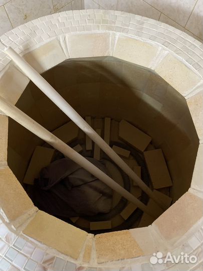 Тандыр узбекский глиняный с мозаикой