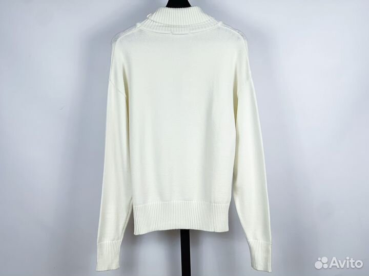 Turtleneck Sweater Ami White Red