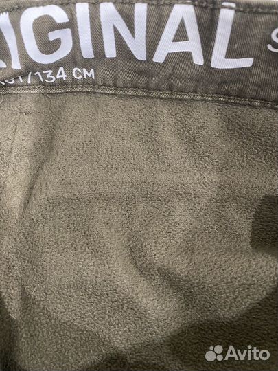 Джинсы утепленные gloria jeans 134 8-9 лет хакки
