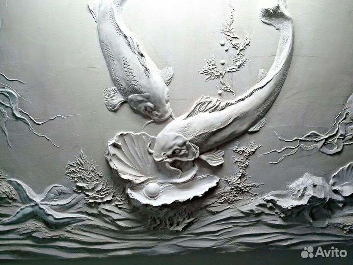 Гипсовое панно, барельеф