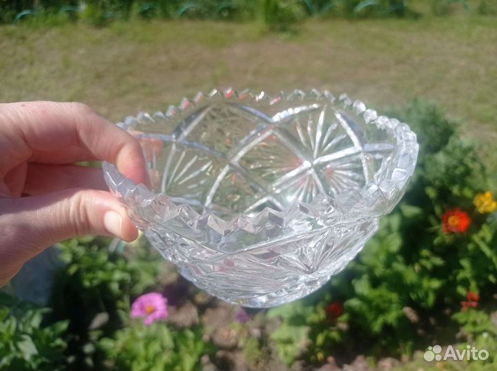 Хрустальная салатница средняя СССР