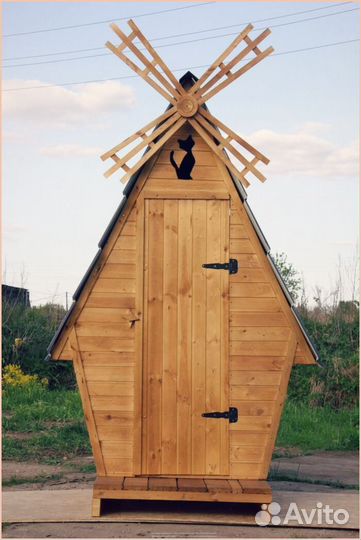 Дачный туалет с лебедем FRH
