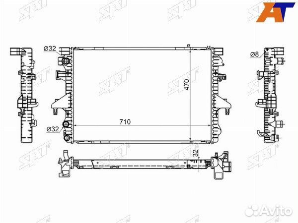 Радиатор volkswagen transporter, VW transporter T5
