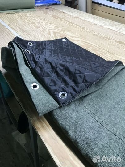 Штора в гараж утепленная брезентовая 2,5*3 м