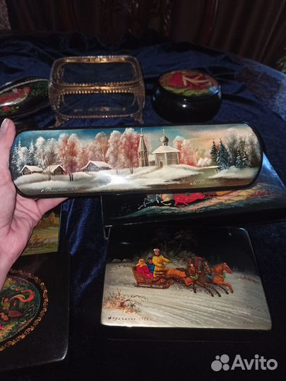 Лот шкатулок Федоскино, Мстёра
