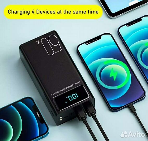 Внешний аккумулятор повербанк 50000
