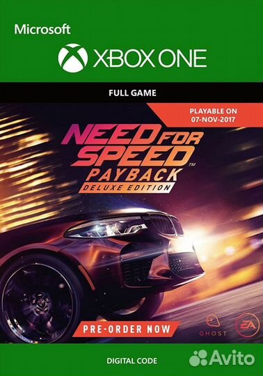 Need for Speed: Payback xbox ONE XS ключ