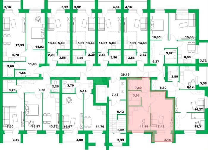 1-к. квартира, 41,8 м², 8/8 эт.
