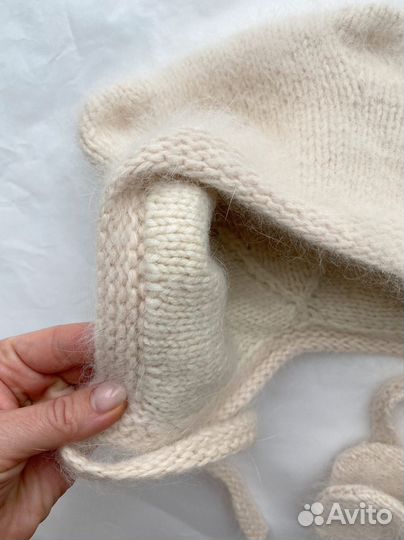 Шапочка зимняя ручная вязка