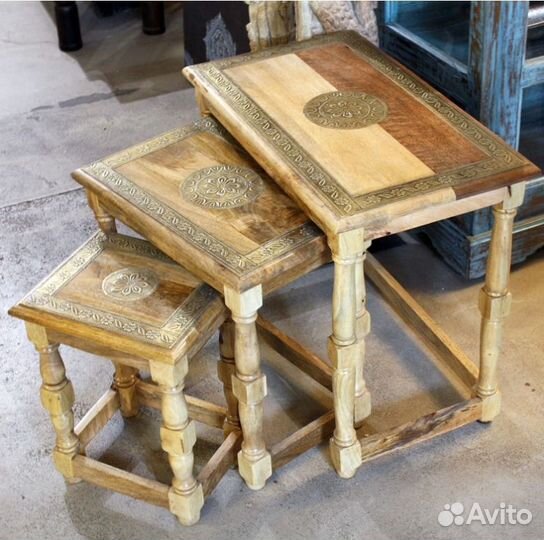 Столик табурет Индия