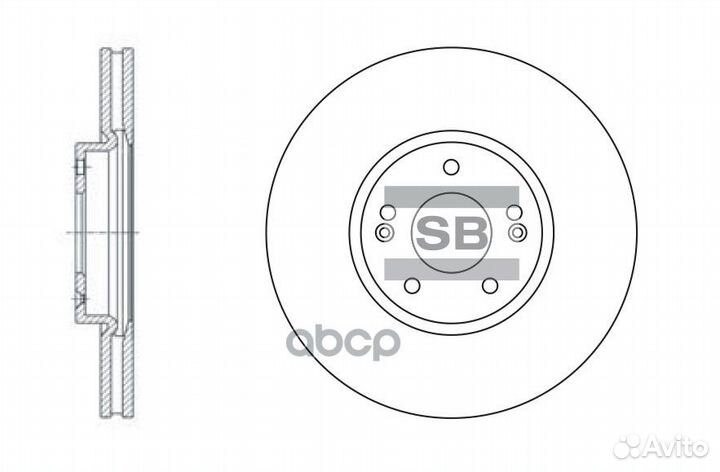 SD1053 диск тормозной передний Hyundai Santa F
