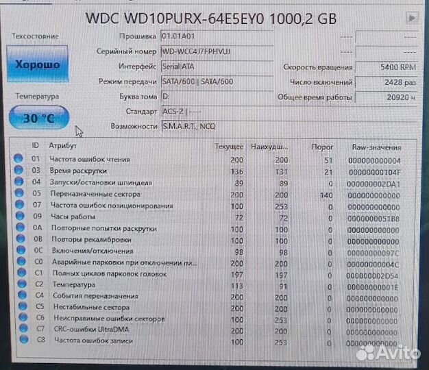 WD Purple 1 тб