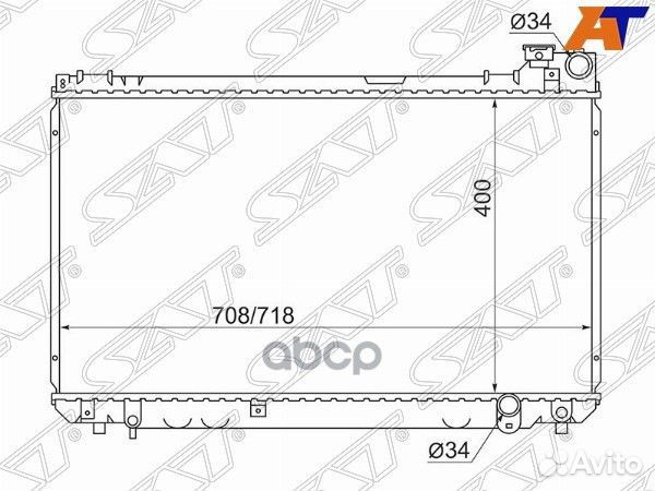 Радиатор Toyota Mark II (X110) 00-04 / Brevis 0