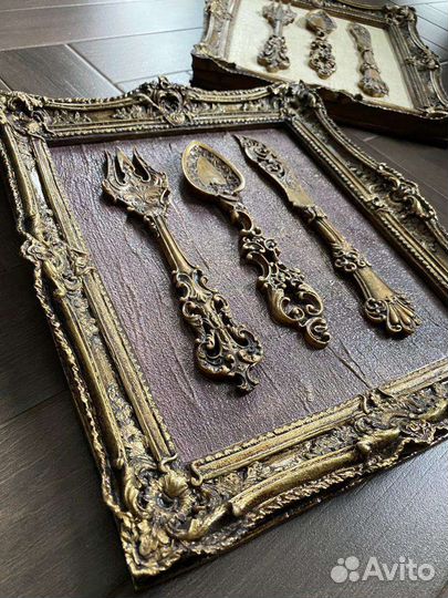 Панно для кухни со столовыми приборами