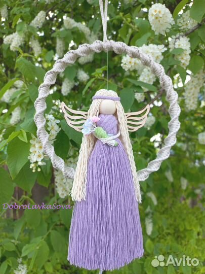 Ангел в технике макраме
