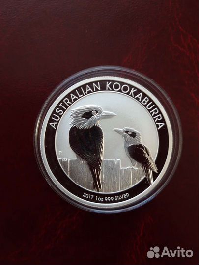 Австралия 1 доллар Кукабарра серебро