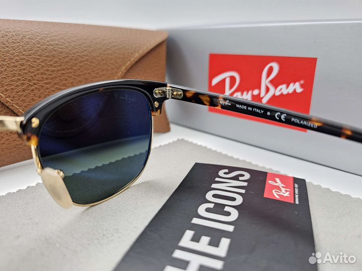 Очки Ray Ban Clubmaster 3016 Polarized Leopard