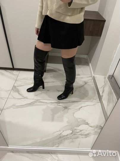 Новые шикарные сапоги ботфорты zara 38