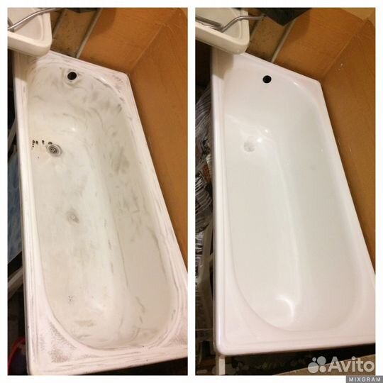 Реставрация,покраска ванн.Жидкий акрил.Эмалировка