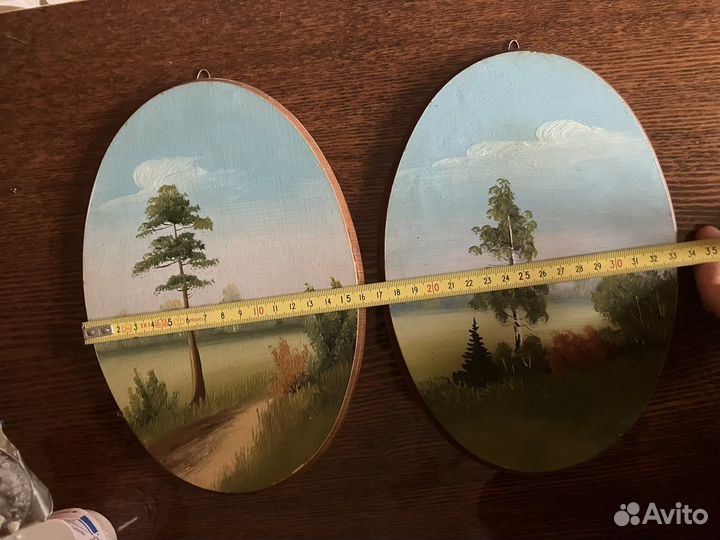 Картина маслом пейзаж 16*24 на деревянной основе