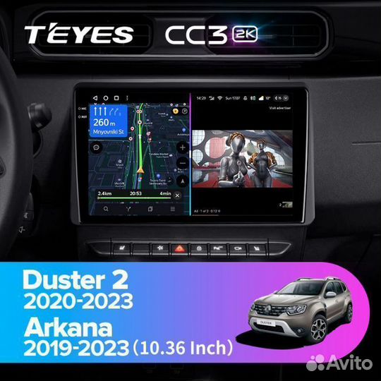 Магнитола Teyes CC3 2K 6/128 Renault Arkana 19-22