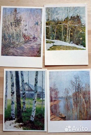 Пейзажи с берёзами, 21 открытка