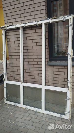 Окна пластиковые бу коричневые