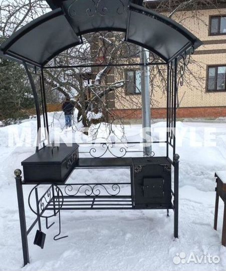 Мангал с крышей