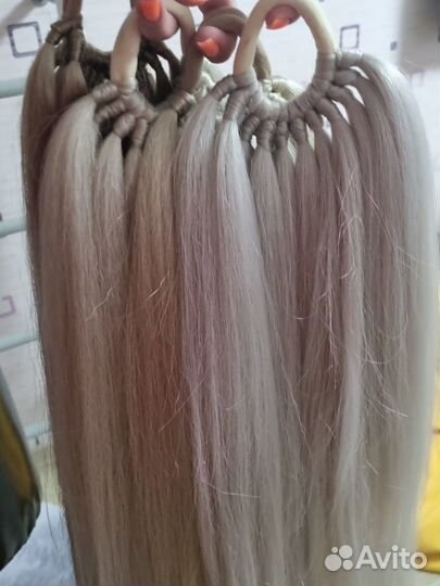 Хвост на резинке канекалон