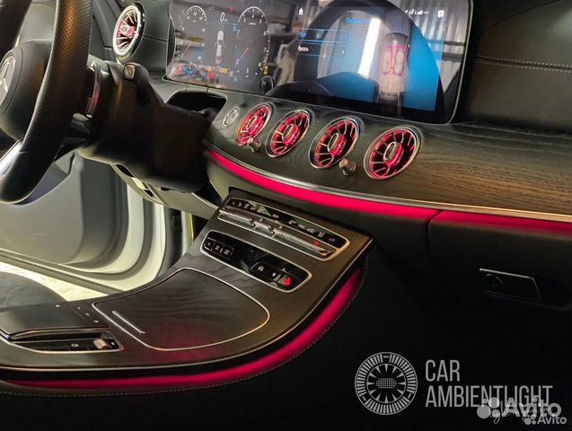 Передние дефлекторы с подсветкой для Mercedes W213