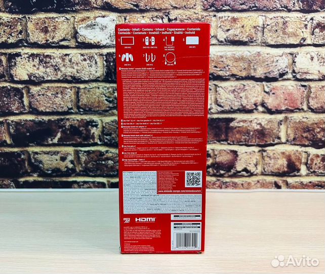 Nintendo Switch oled 64 гб, неоновый синий/красный