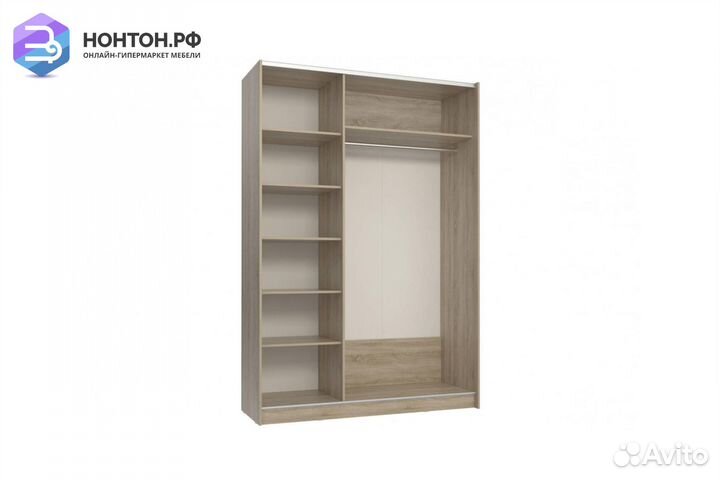 Шкаф-купе Марвин дуб сонома / белый глянец / дуб с