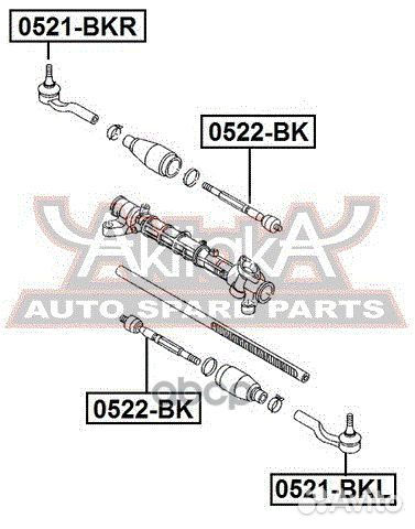 Наконечник рулевой правый 0521BKR asva