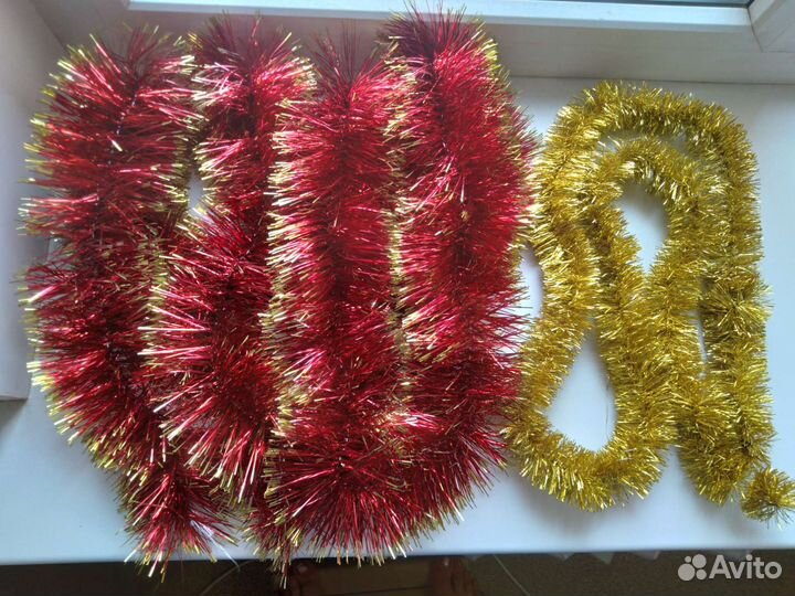 Мишура новогодняя + подарок (цена за все)