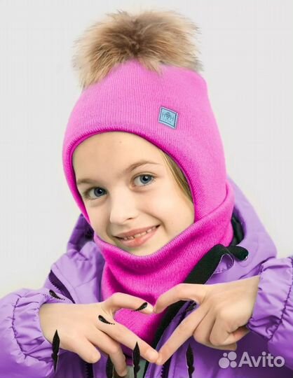 Шапка детская зимняя на флисе новая
