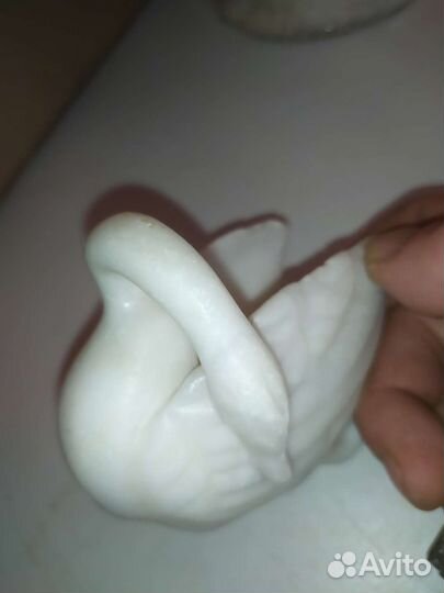 Статуэтка лебедь пепельница времен СССР мрамор