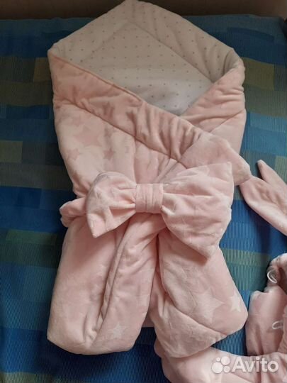 Комплект на выписку с одеялом и утепленным коконом