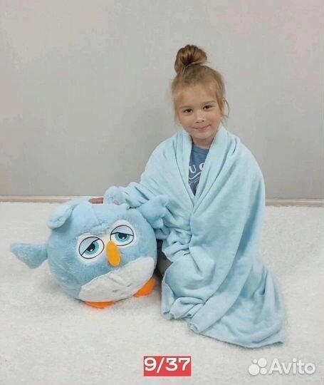 Сова с пледом детский плед