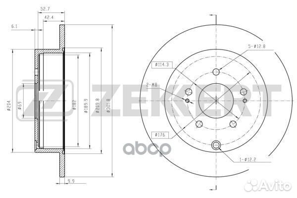 Диск торм. зад. Mitsubishi Grandis II 04- bs-56