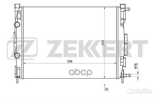 Радиатор охл. дв. Renault Grand Scenic II 04