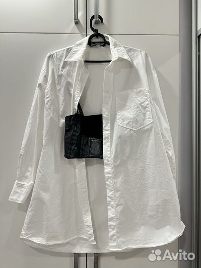 Платье рубашка женская белая 42 размер, zara