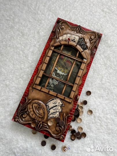 Нарды резные ручной работы со стеклом 