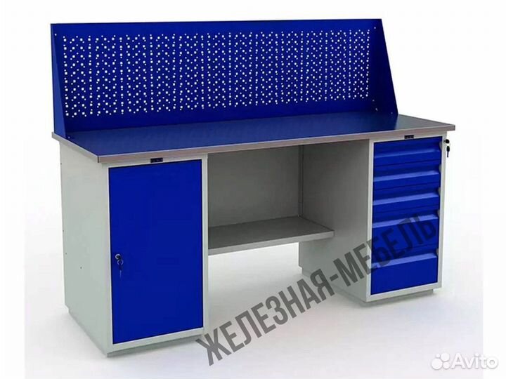 Верстак для сто profi W с экраном и тумбами