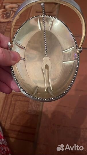 Лимонница серебро 875 позолоченное