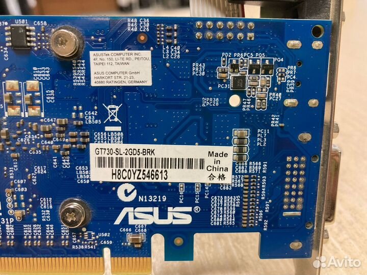 Видеокарта asus nvidia GeForce GT 730 2гб gddr5