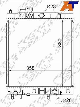 Радиатор Nissan March 92-02 NS0001-K11-99 Sat
