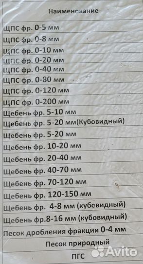 Песок щебень отсев пгс
