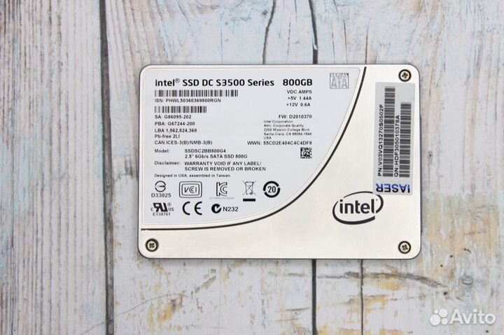 Накопитель SSD 800Gb Intel S3500 Series 2.5