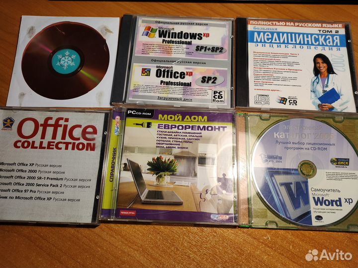 Болванки CD-R, диски с программами, конверты